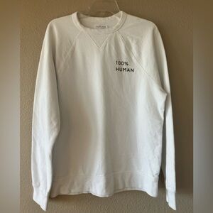 Everlane 100% Human White Sweatshirt Pullover